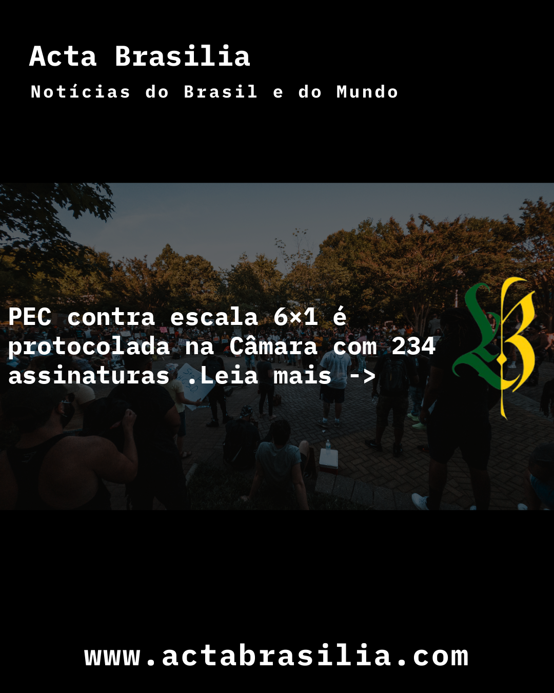 PEC contra escala 6×1 é protocolada na Câmara com 234 assinaturas 